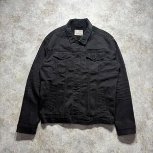 Smoke Rise Black Denim Jacket – Sherpa Lined XL